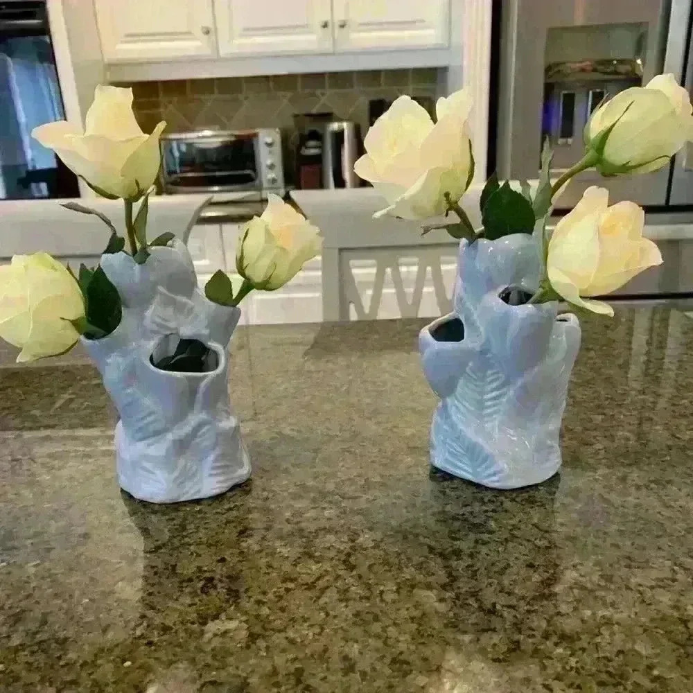 Two Vintage Tulip Vases by Niloak Pottery